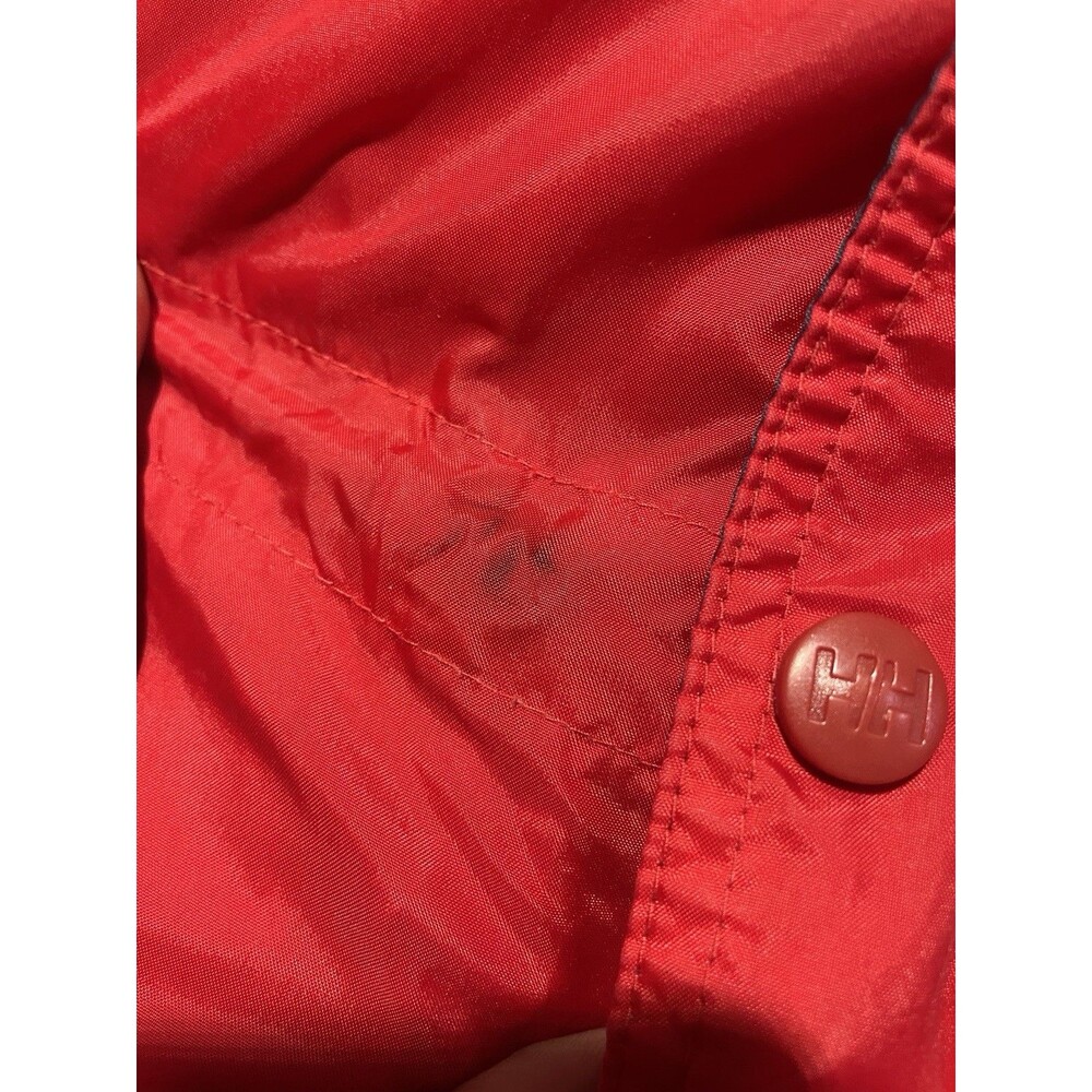 Vintage 90s Helly Hansen Sailing Color Block Rain Jacket Men's S-M Red Blue - Picture 12 of 14
